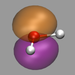 water molecule HOMO