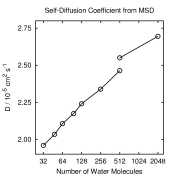 size dependence self-diffusion